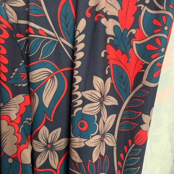 Camisa Floral Boho Kimono Cardigan Large Flowy Open Front w Pockets, Preloved - Picture 2 of 3